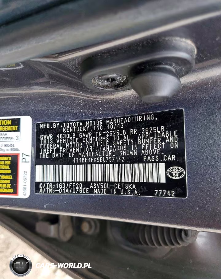 2014 Toyota Camry Se VIN:4T1BF1FK9EU757142 - 12