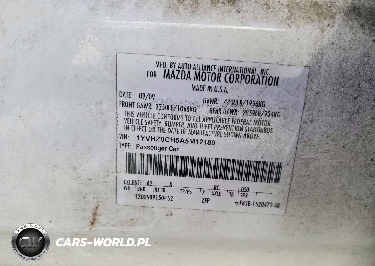 2010 Mazda 6 I VIN:1YVHZ8CH5A5M12180 - 12