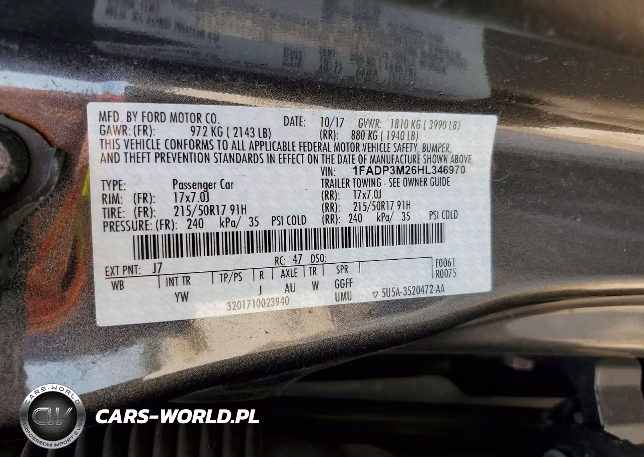 2017 Ford Focus Sel VIN:1FADP3M26HL346970 - 12