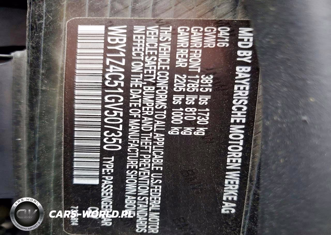2016 BMW I3 Rex VIN:WBY1Z4C51GV507350 - 12