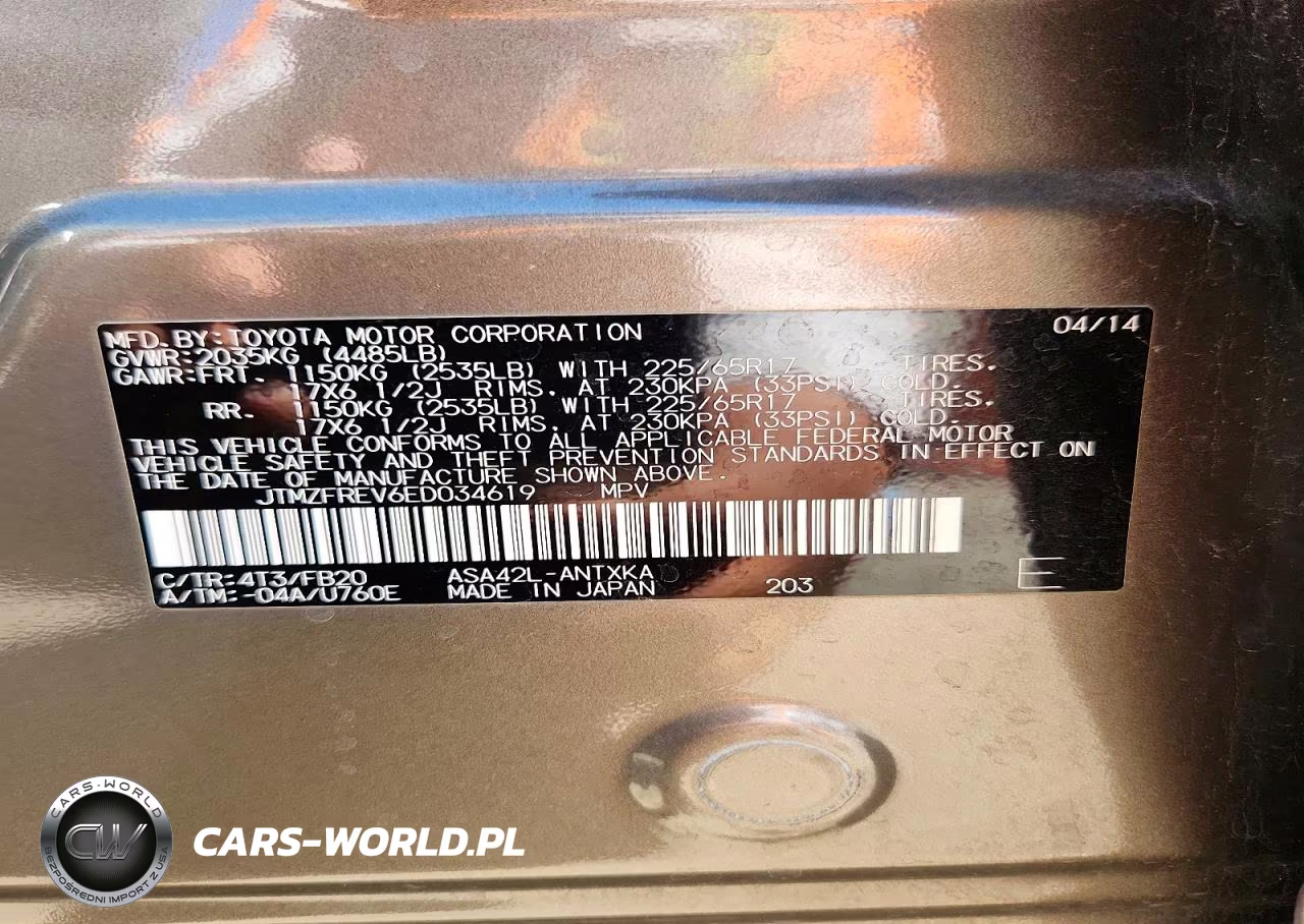 2014 Toyota Rav4 Le VIN:JTMZFREV6ED034619 - 12