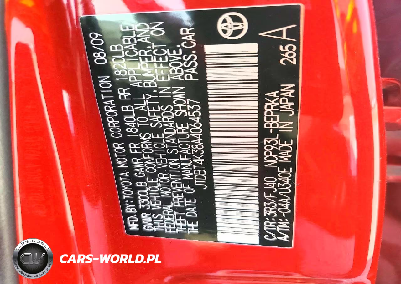 2010 Toyota Yaris Base VIN:JTDBT4K38A4064537 - 13