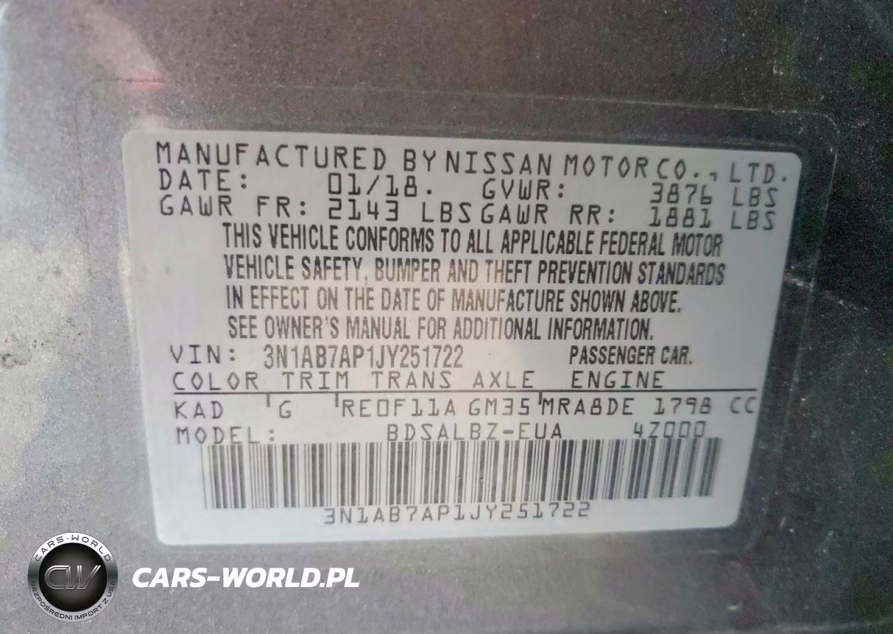 2018 Nissan Sentra S VIN:3N1AB7AP1JY251722 - 13