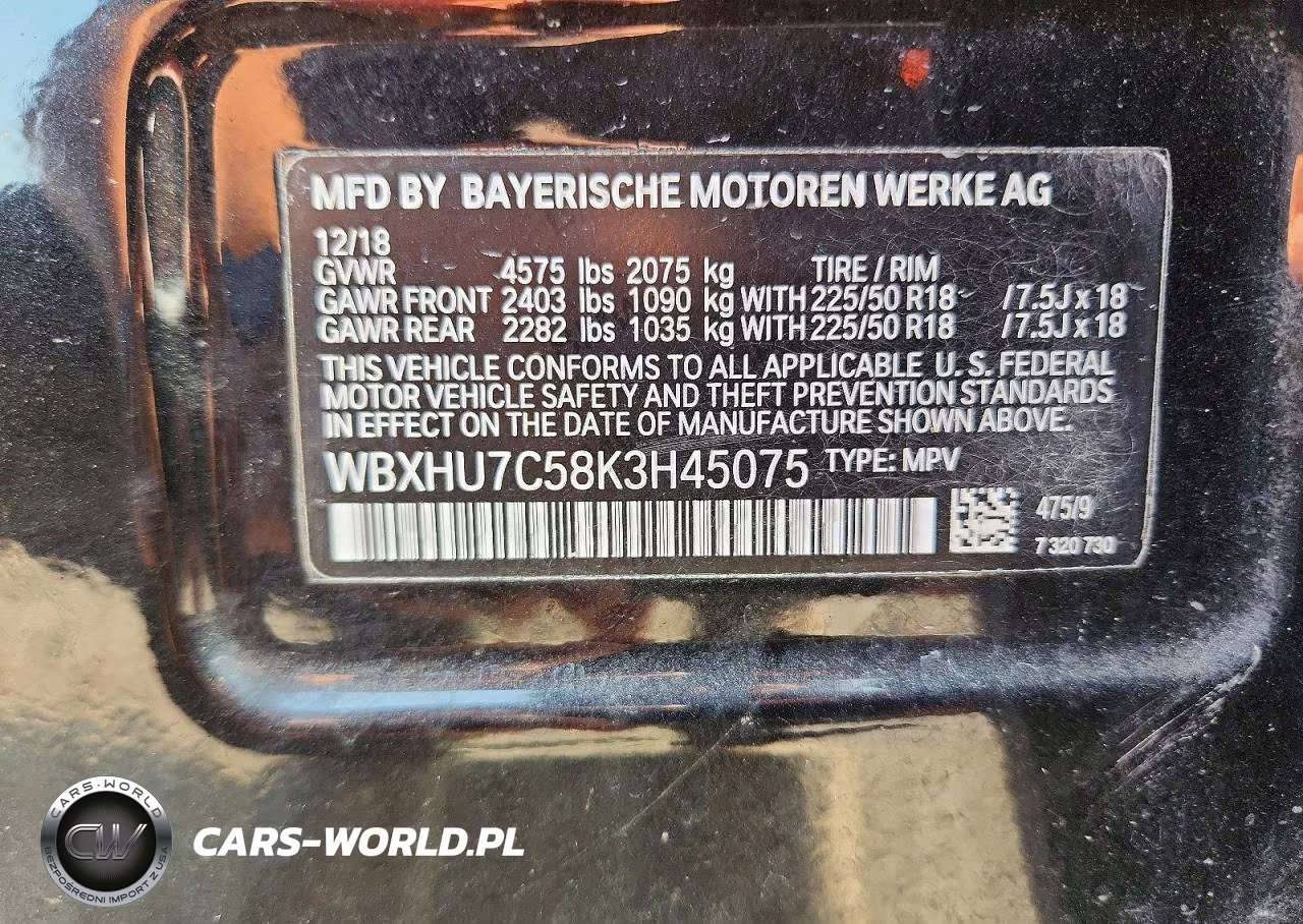 2019 BMW X1 Sdrive28I VIN:WBXHU7C58K3H45075 - 13