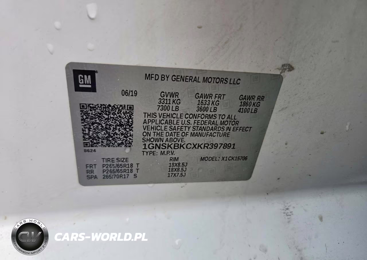2019 Chevrolet Tahoe K1500 Lt VIN:1GNSKBKCXKR397891 - 14