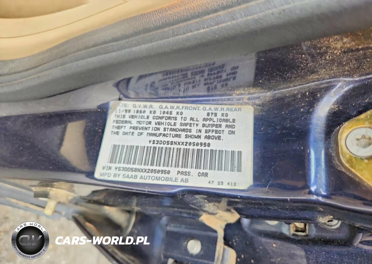 1999 Saab 9-3 S VIN:YS3DD58NXX2050950 - 12