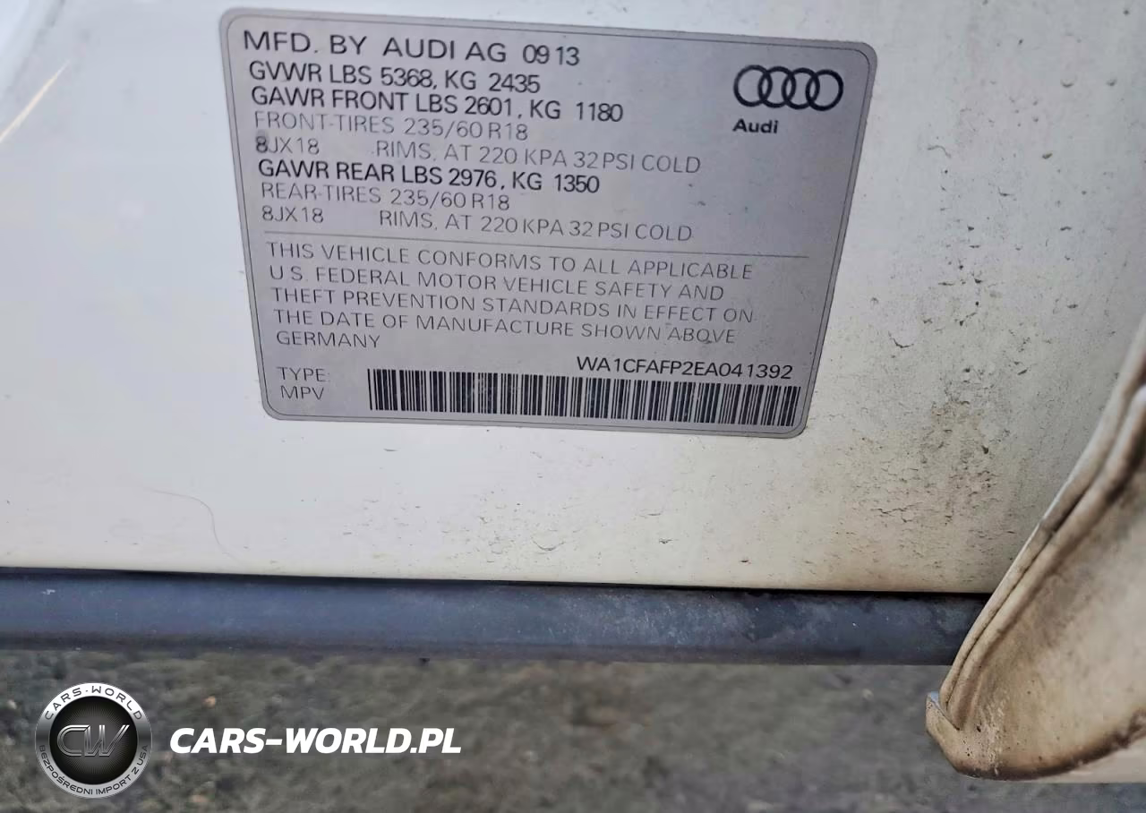 2014 Audi Q5 Premium VIN:WA1CFAFP2EA041392 - 13