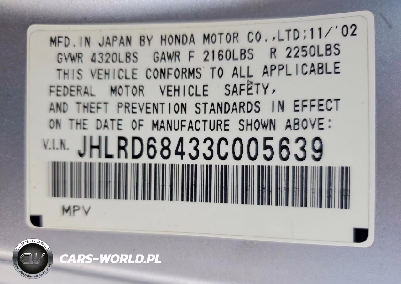 2003 Honda Cr-V Lx VIN:JHLRD68433C005639 - 13