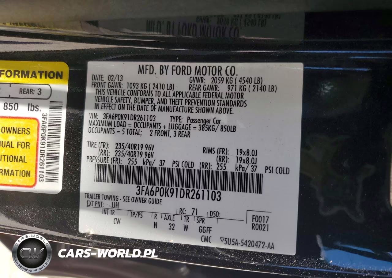 2013 Ford Fusion Titanium VIN:3FA6P0K91DR261103 - 12