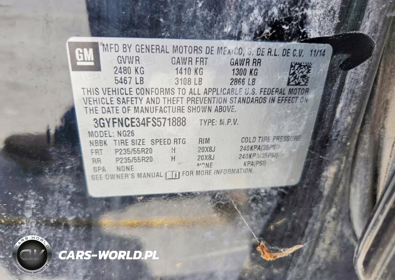 CADILLAC SRX PERFOR VIN:3GYFNCE34FS571888 - 13