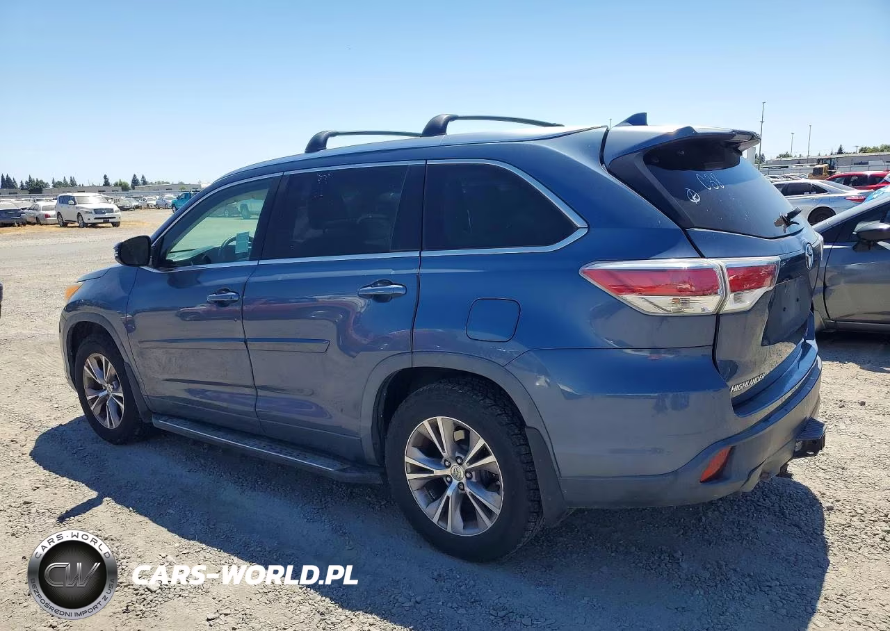 2014 Toyota Highlander Xle VIN:5TDJKRFH8ES020372 - 2