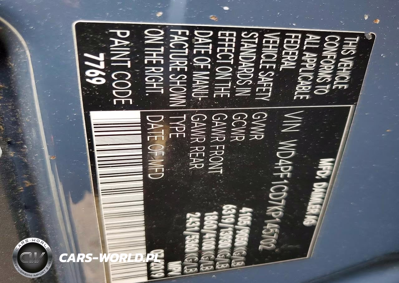 2019 Mercedes-Benz Sprinter 2500-3500 Delivery Van VIN:WD4PF1CD7KP145702 - 13