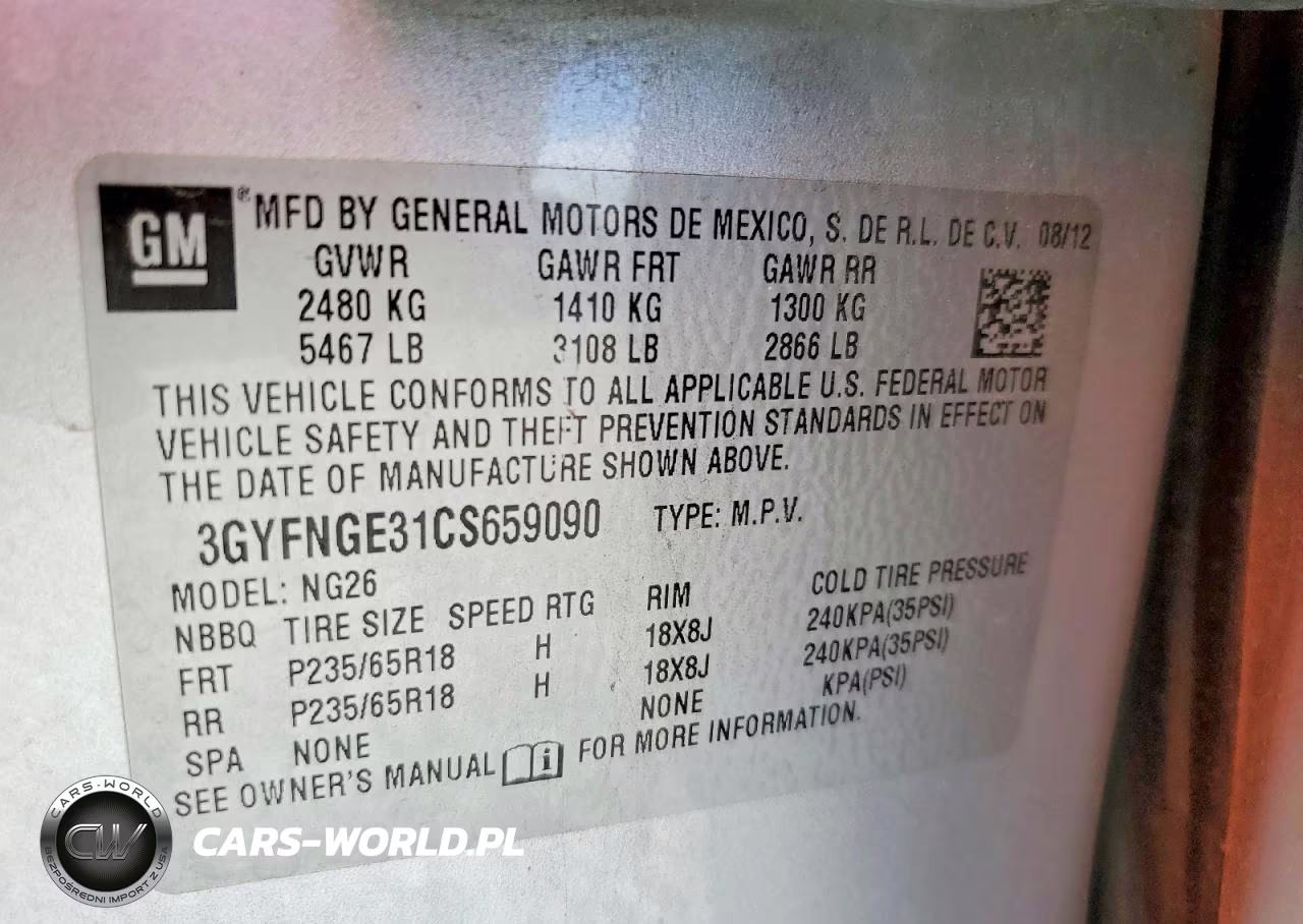 2012 Cadillac Srx VIN:3GYFNGE31CS659090 - 13