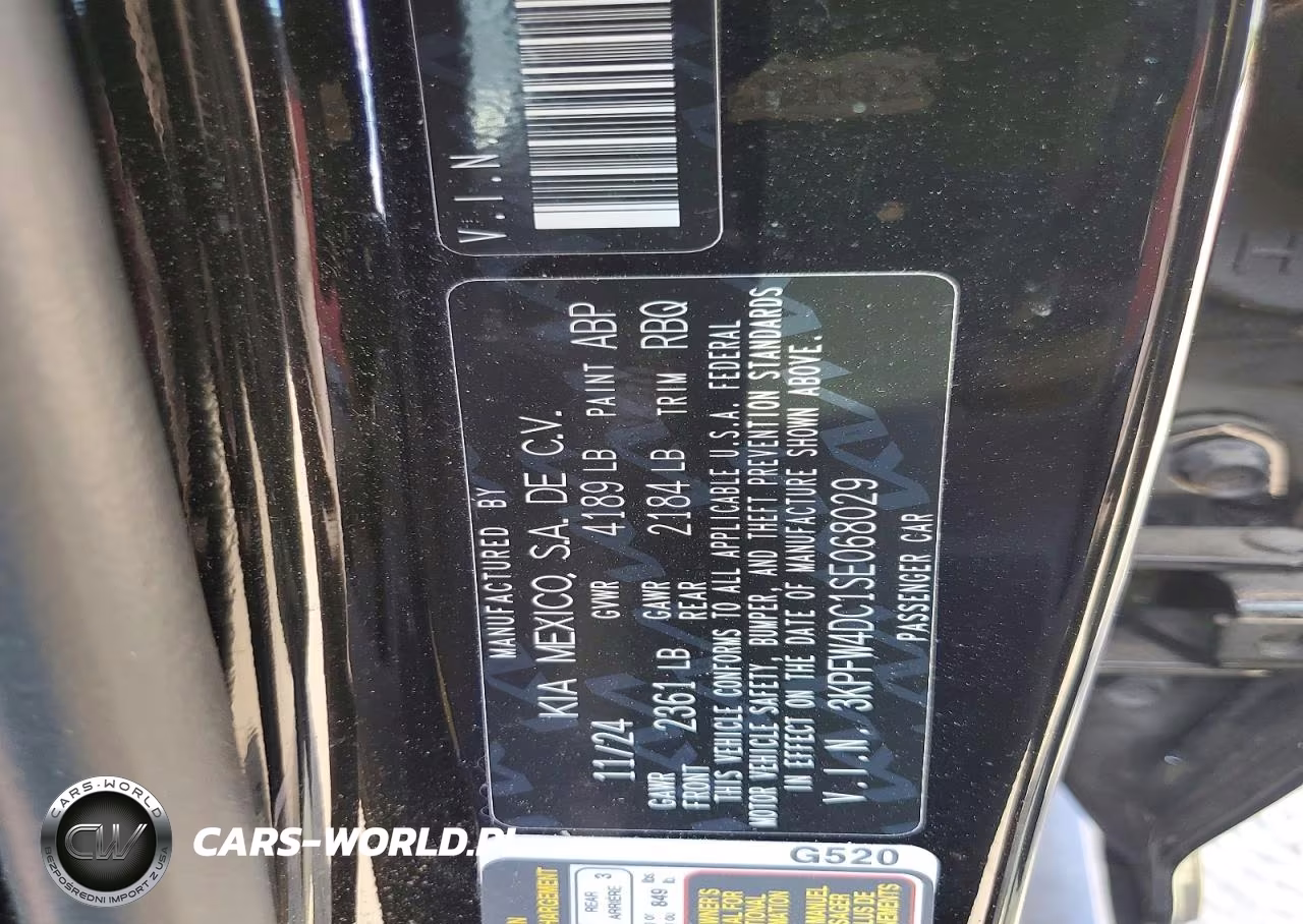 2025 Kia K4 Gt-Line Turbo VIN:3KPFW4DC1SE068029 - 12