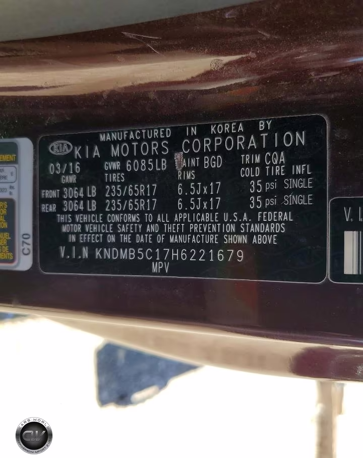 2017 Kia Sedona Lx VIN:KNDMB5C17H6221679 - 13