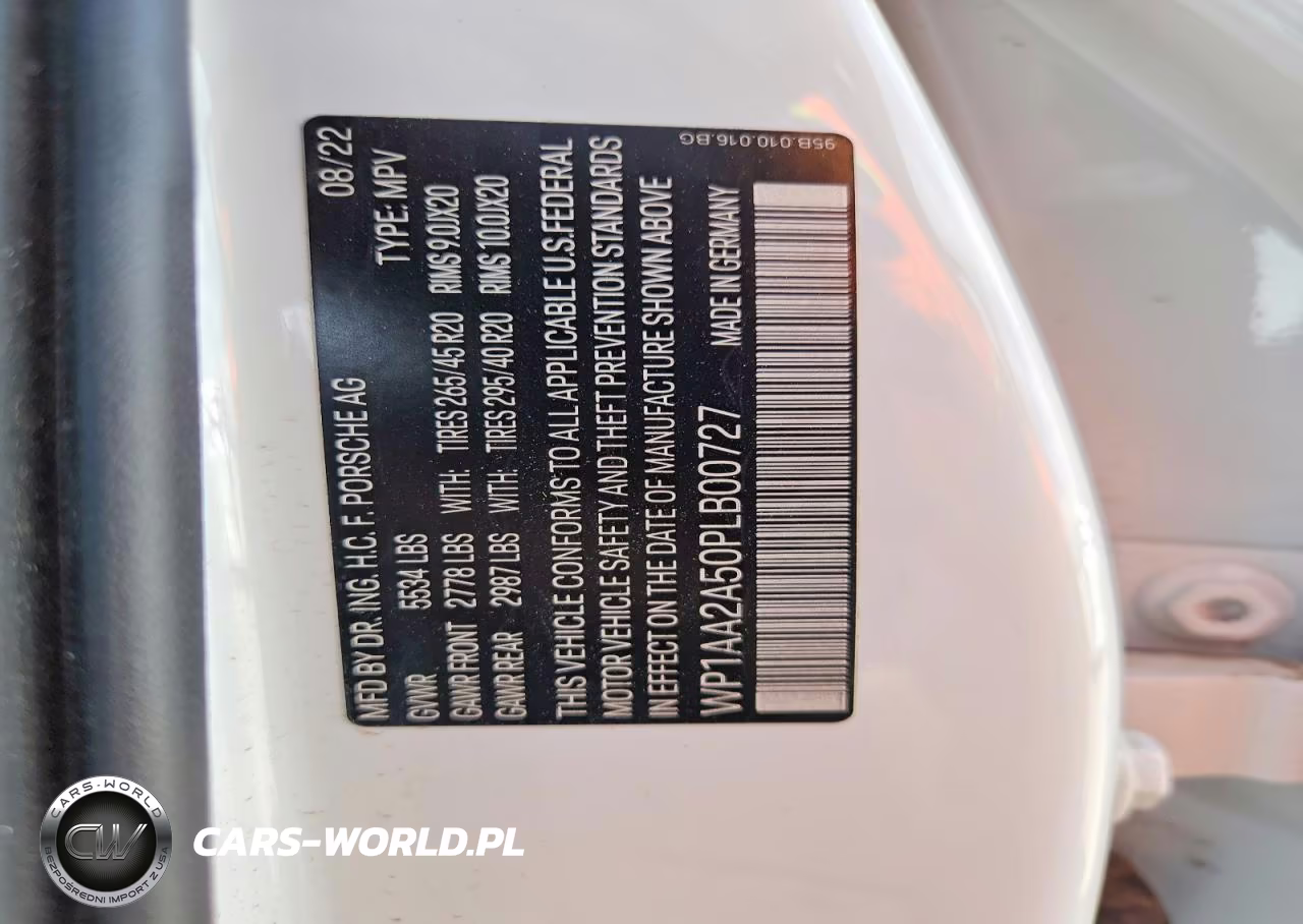 PORSCHE MACAN BASE VIN:WP1AA2A50PLB00727 - 12