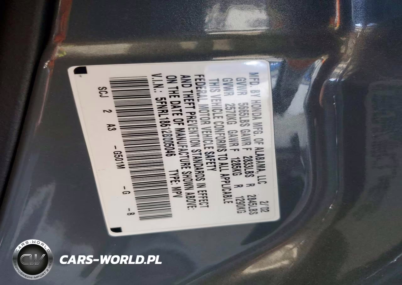 2002 Honda Odyssey Ex VIN:5FNRL18612B005046 - 14