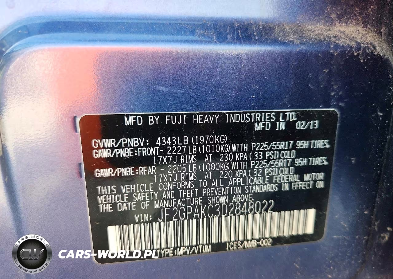 2013 Subaru Xv Crosstrek 2.0 Limited VIN:JF2GPAKC3D2848022 - 13