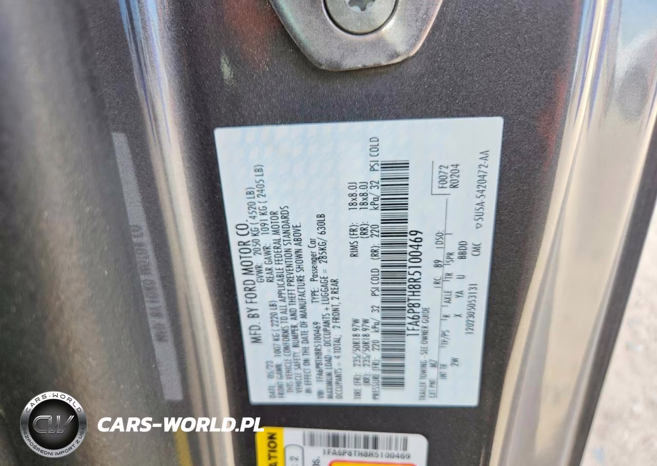2024 Ford Mustang VIN:1FA6P8TH8R5100469 - 12