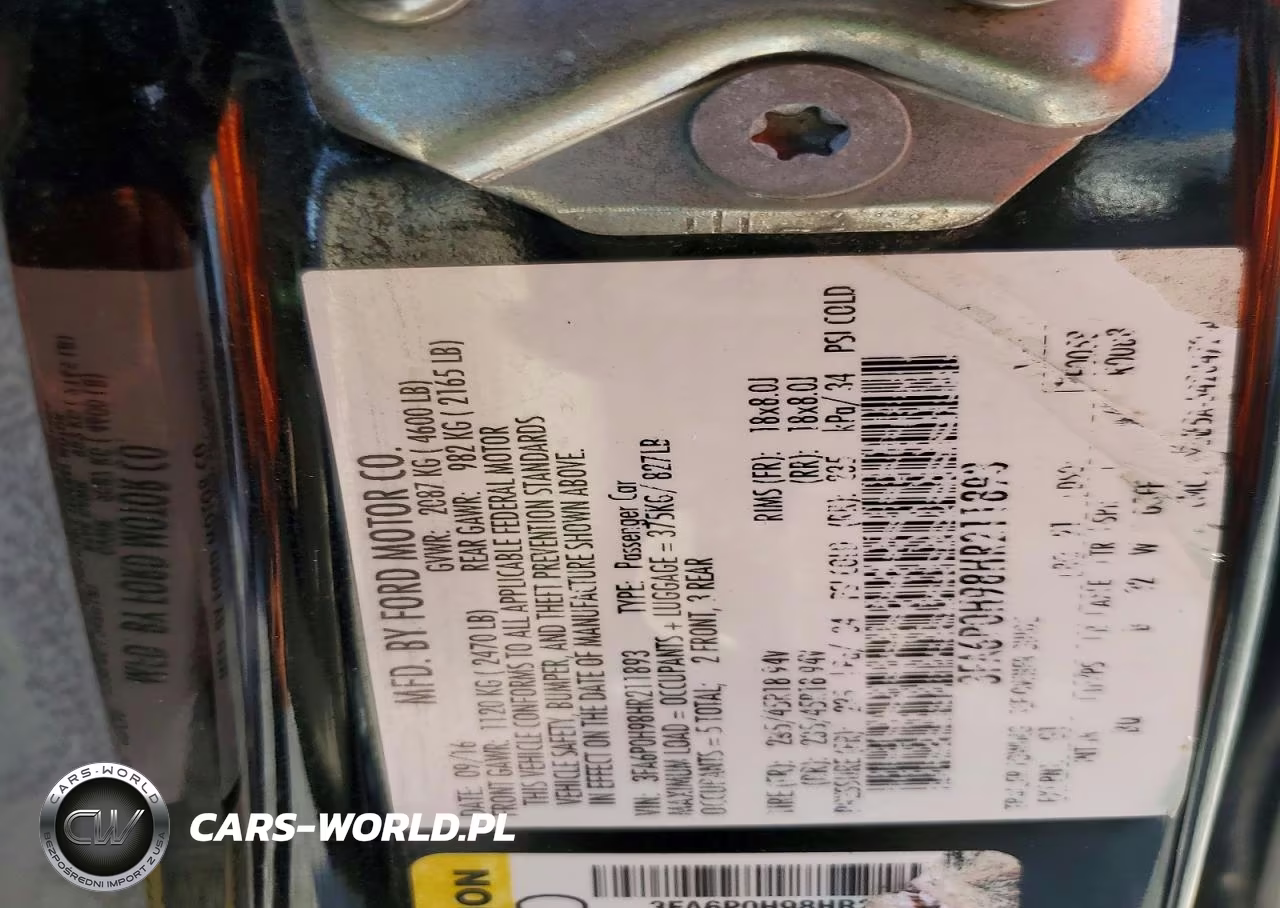 2017 Ford Fusion Se VIN:3FA6P0H98HR211893 - 12
