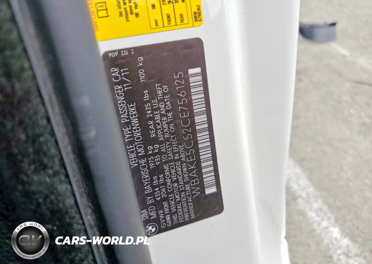 2012 BMW 328 I Sulev VIN:WBAKE5C52CE756125 - 12