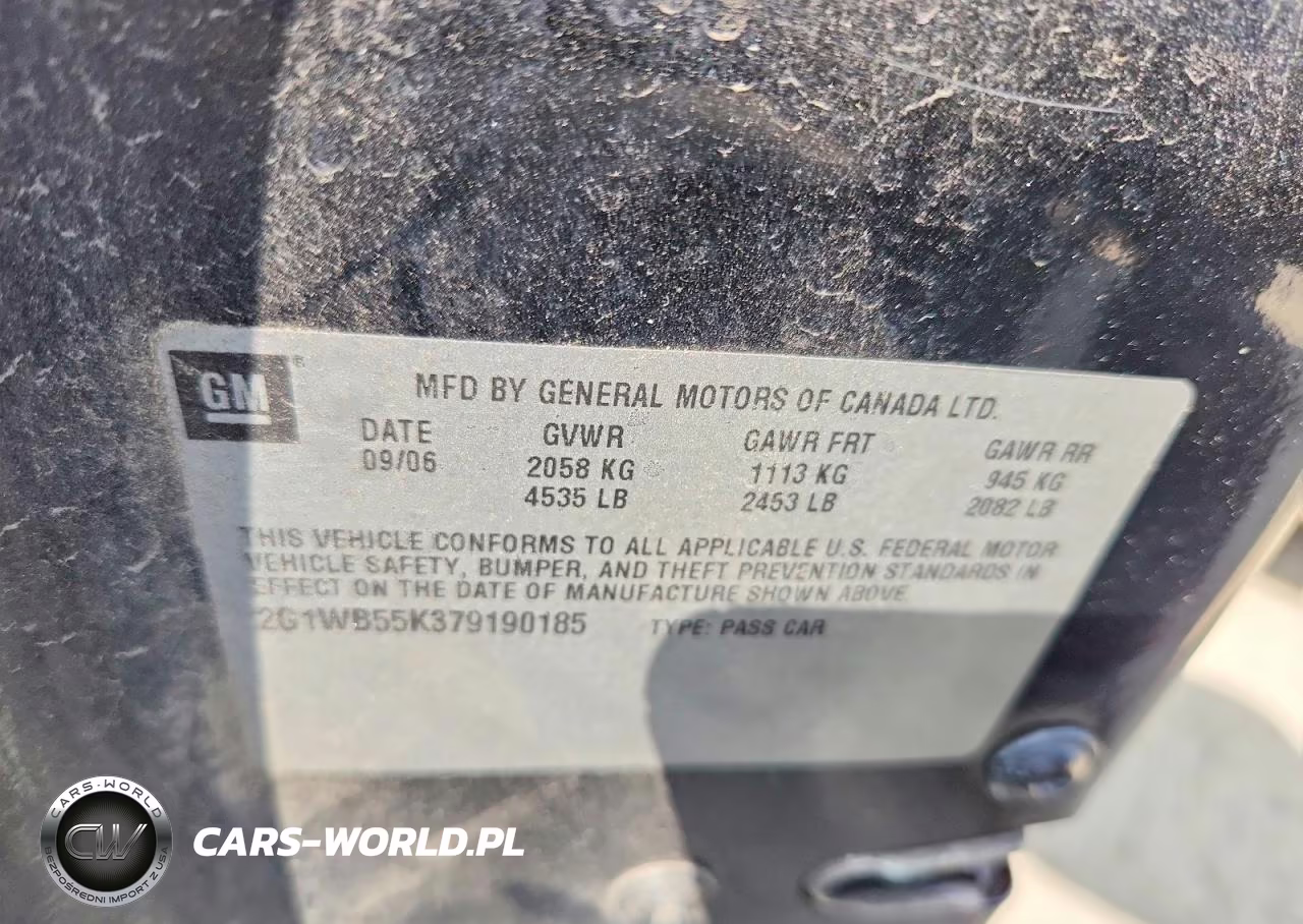 2007 Chevrolet Impala Ls VIN:2G1WB55K379190185 - 12