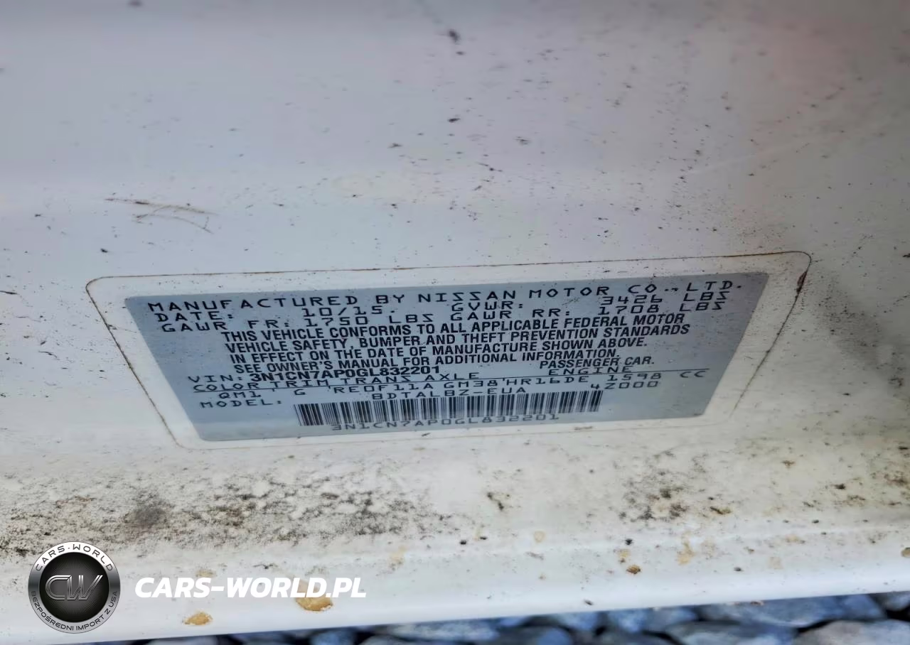 2016 Nissan Versa 1.6 Sv VIN:3N1CN7AP0GL832201 - 12