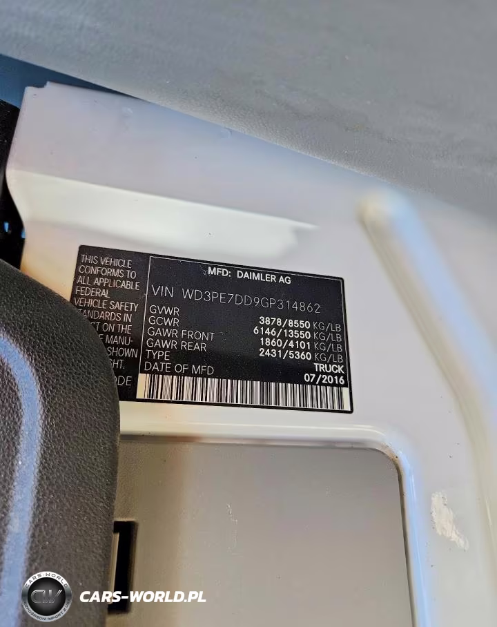 2016 Mercedes-Benz Sprinter 2500 VIN:WD3PE7DD9GP314862 - 13