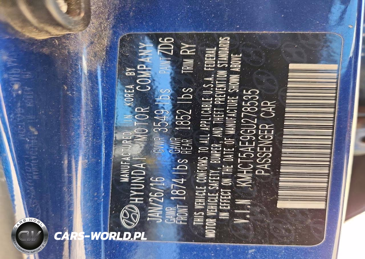 2016 Hyundai Accent Se VIN:KMHCT5AE9GU278535 - 12