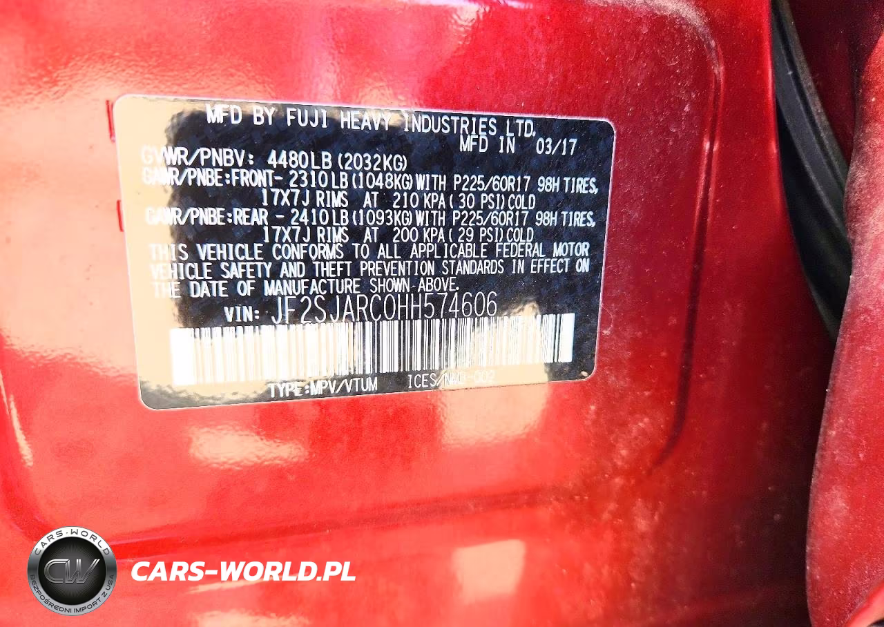 2017 Subaru Forester 2.5I Limited VIN:JF2SJARC0HH574606 - 13