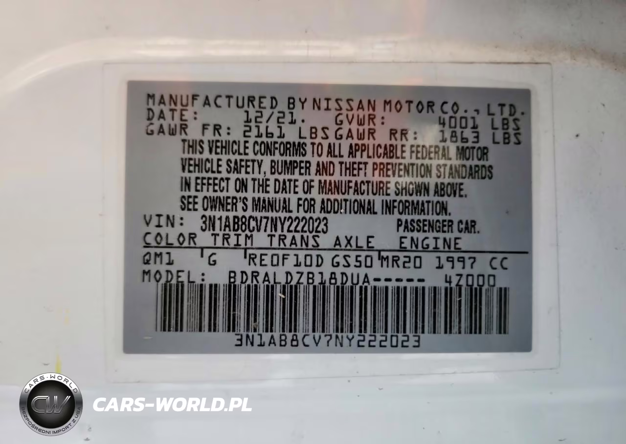 2022 Nissan Sentra Sv VIN:3N1AB8CV7NY222023 - 13