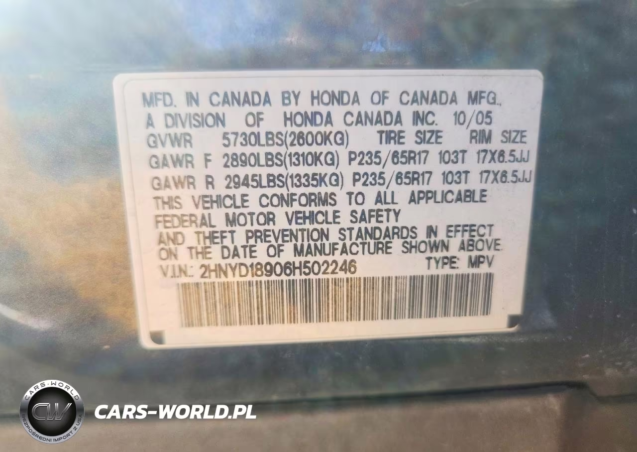 2006 Acura Mdx Touring VIN:2HNYD18906H502246 - 12