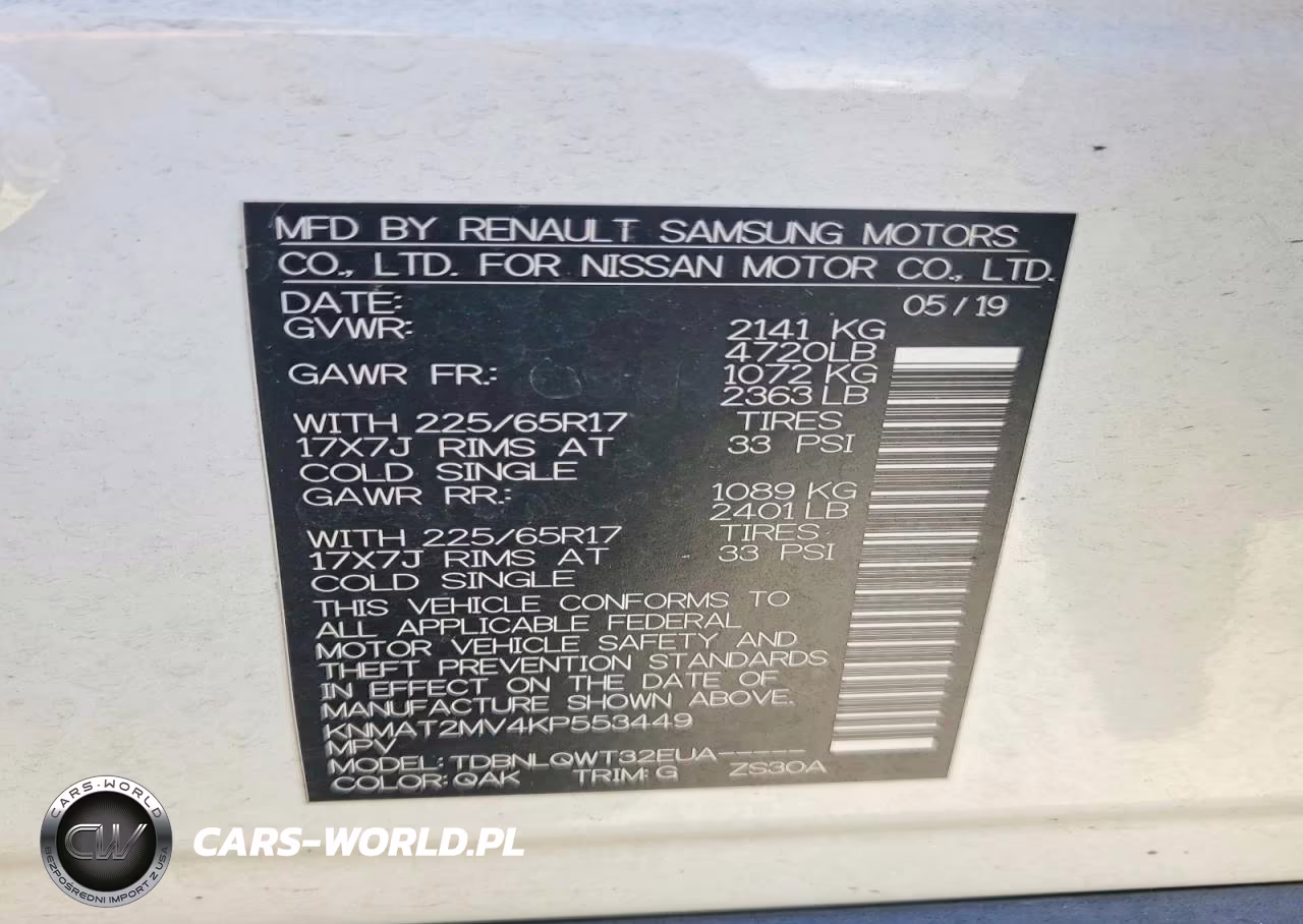 2019 Nissan Rogue Sv VIN:KNMAT2MV4KP553449 - 13