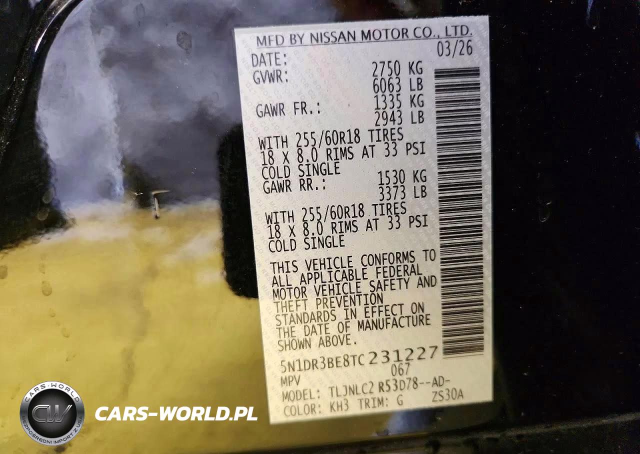 2026 Nissan Pathfinder Sv VIN:5N1DR3BE8TC231227 - 14