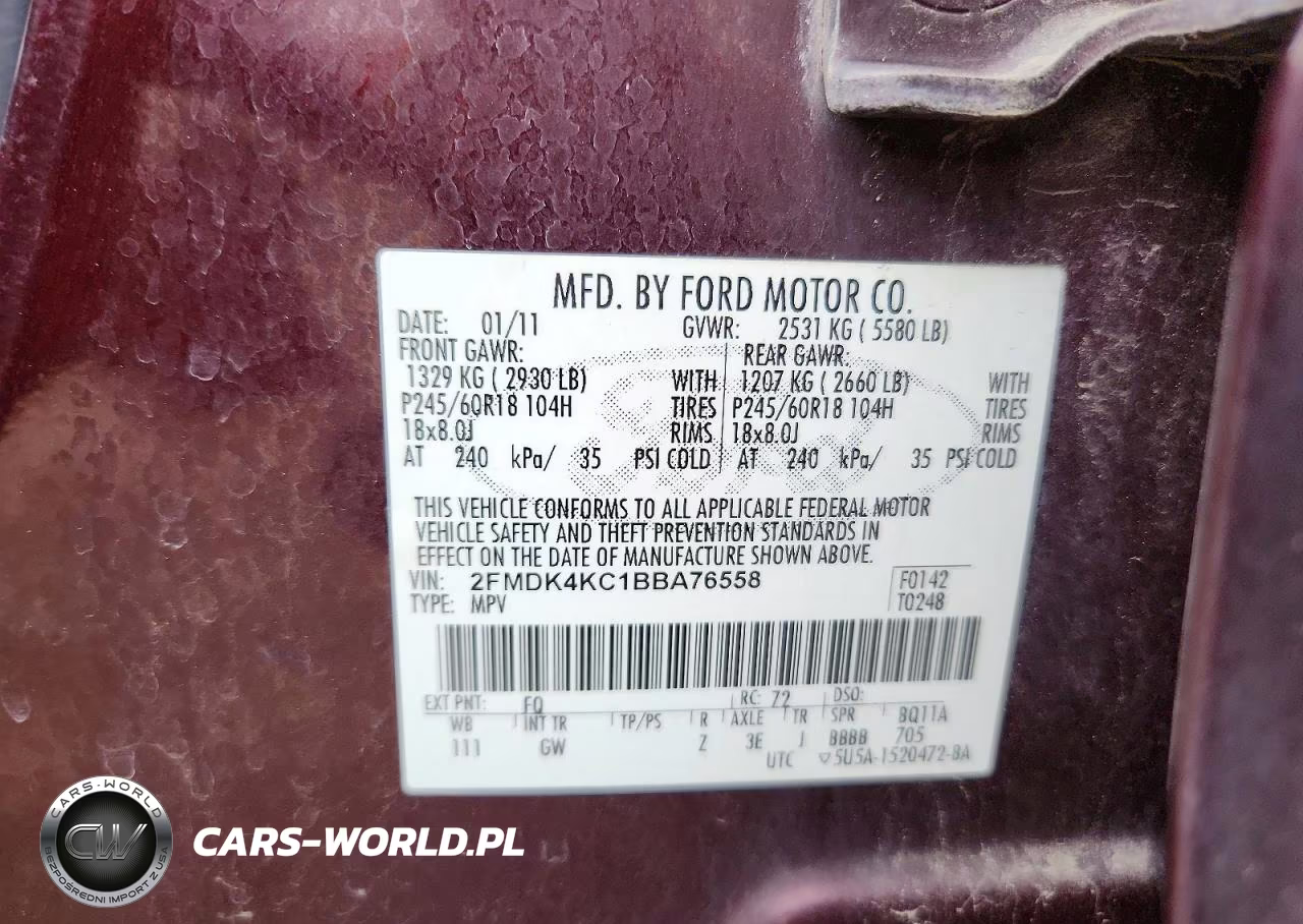 2011 Ford Edge Limited VIN:2FMDK4KC1BBA76558 - 14