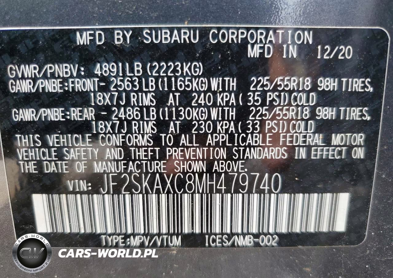 2021 Subaru Forester Touring VIN:JF2SKAXC8MH479740 - 13
