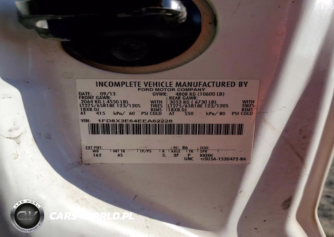 2014 Ford F350 Super Duty VIN:1FD8X3E64EEA62228 - 12