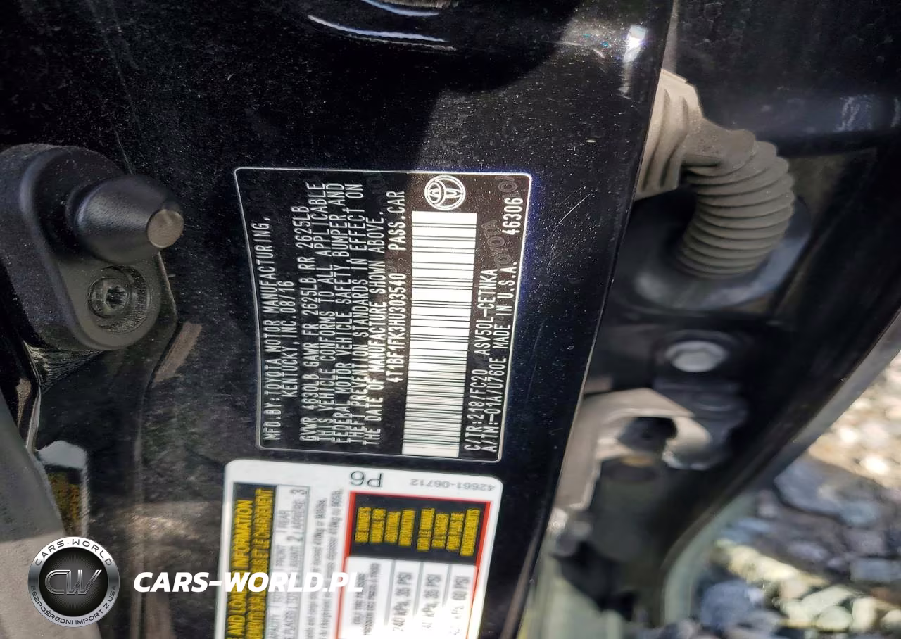 2017 Toyota Camry Le VIN:4T1BF1FK3HU303540 - 12