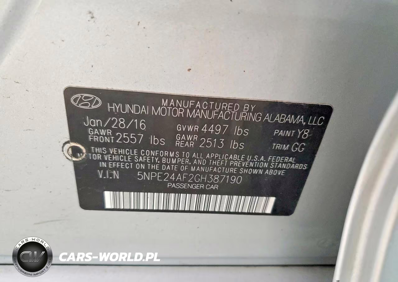 2016 Hyundai Sonata Se VIN:5NPE24AF2GH387190 - 12