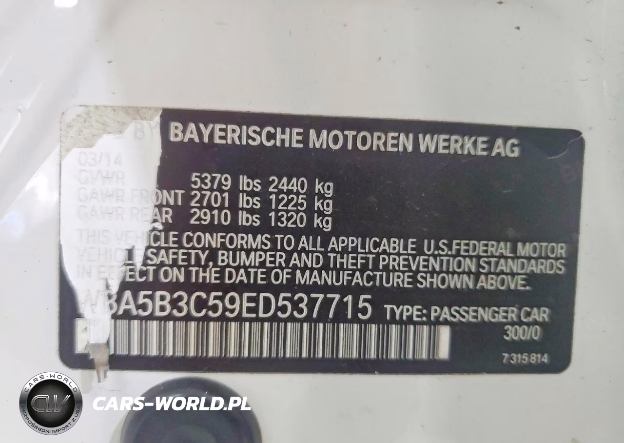 2014 BMW 535 Xi VIN:WBA5B3C59ED537715 - 12