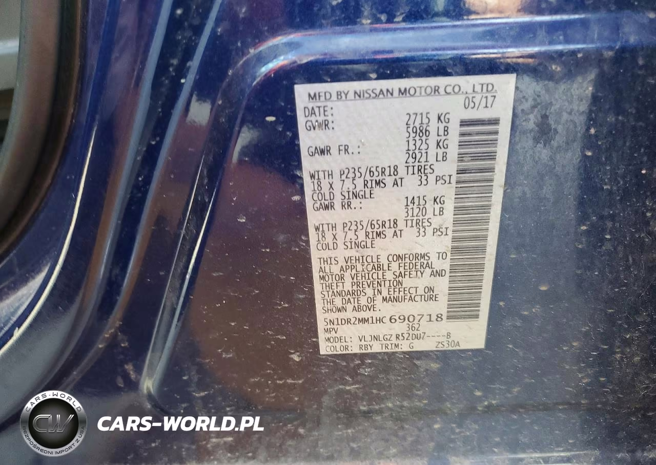 2017 Nissan Pathfinder S VIN:5N1DR2MM1HC690718 - 13