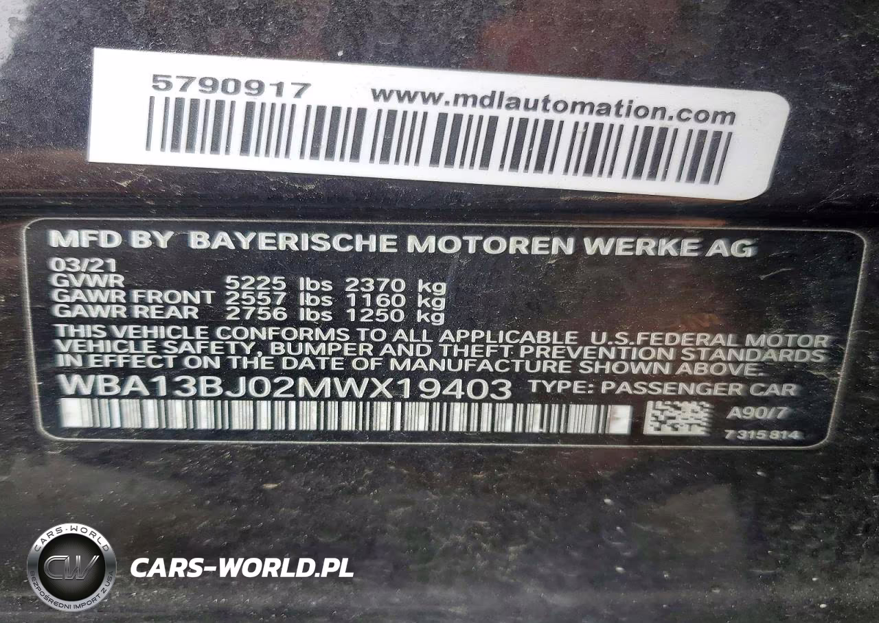 2021 BMW 530 Xi VIN:WBA13BJ02MWX19403 - 12