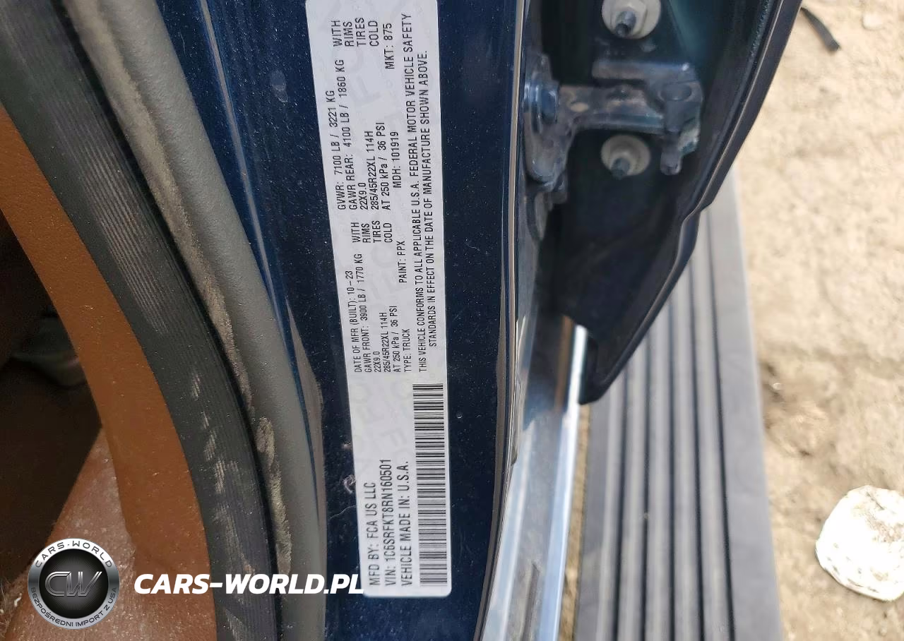 2024 Ram 1500 Longhorn VIN:1C6SRFKT8RN160501 - 12