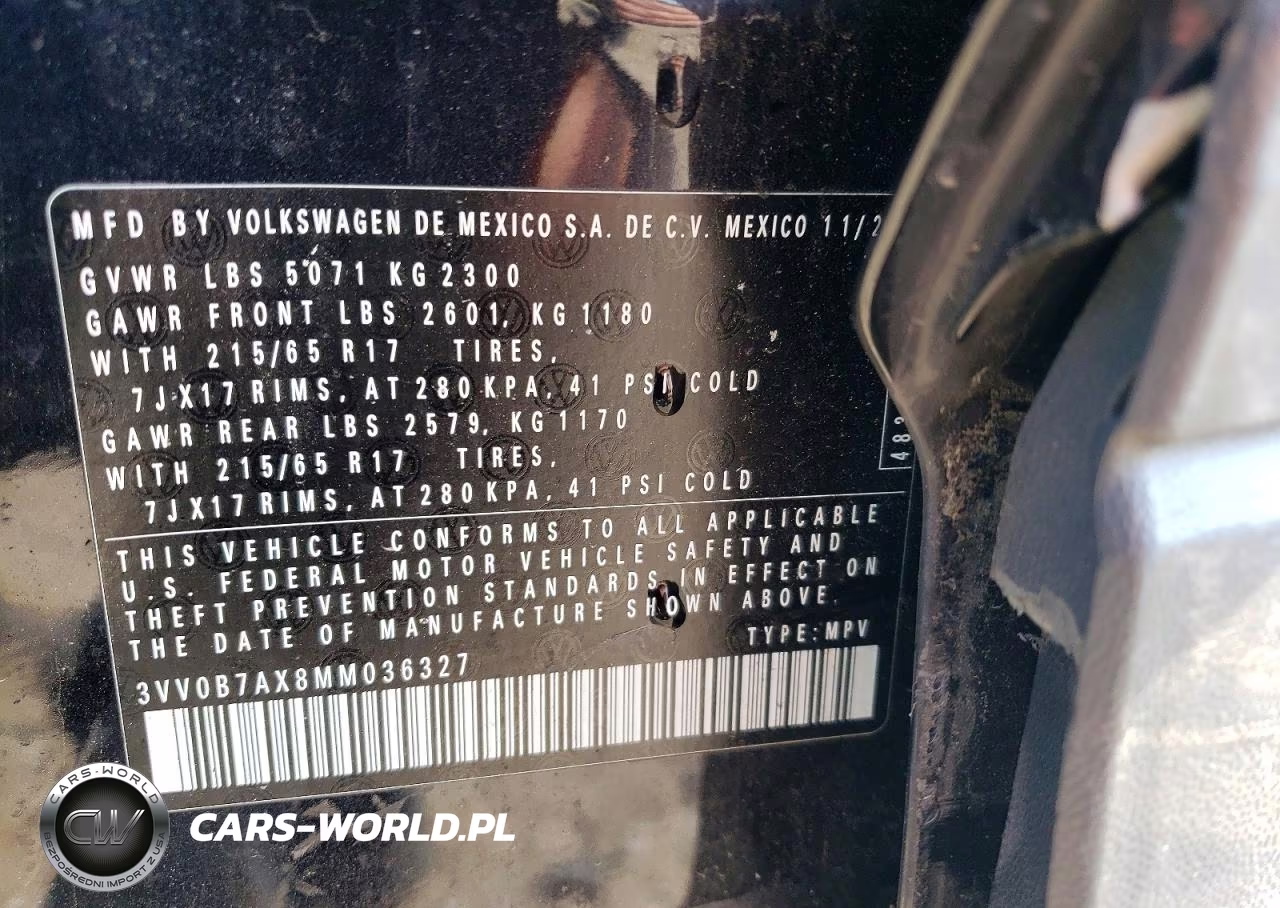 2021 Volkswagen Tiguan S VIN:3VV0B7AX8MM036327 - 12