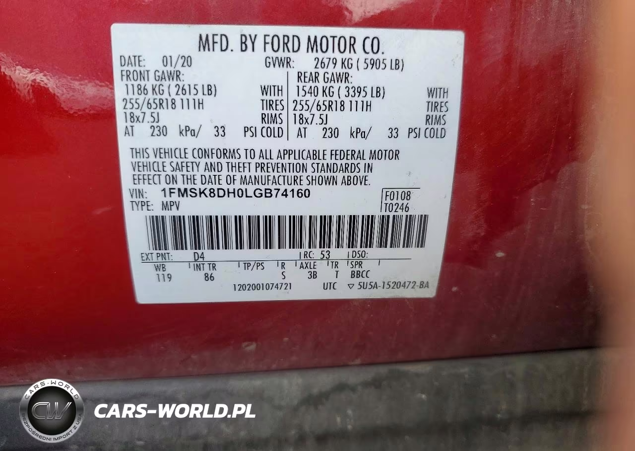 2020 Ford Explorer Xlt VIN:1FMSK8DH0LGB74160 - 12