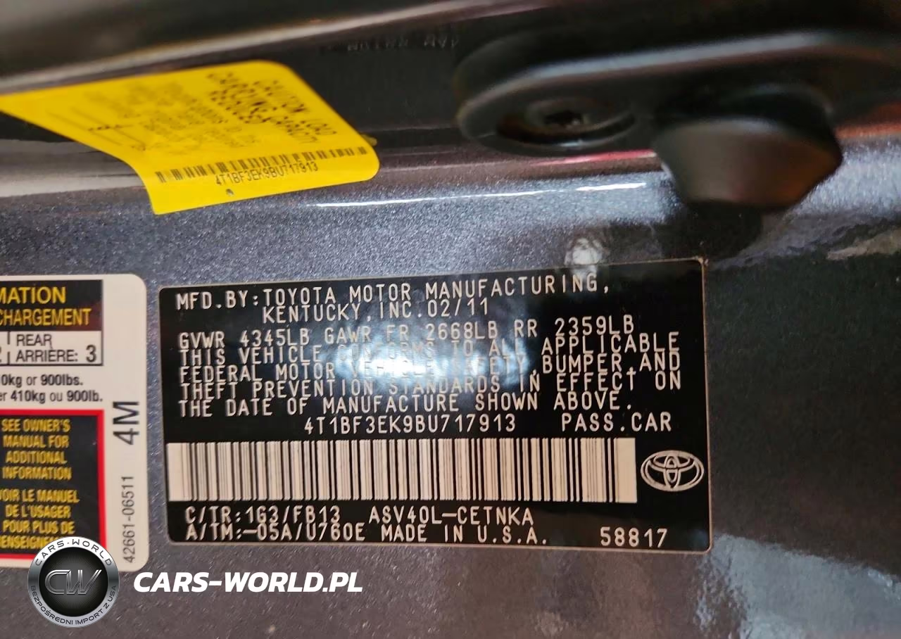 2011 Toyota Camry Le VIN:4T1BF3EK9BU717913 - 12