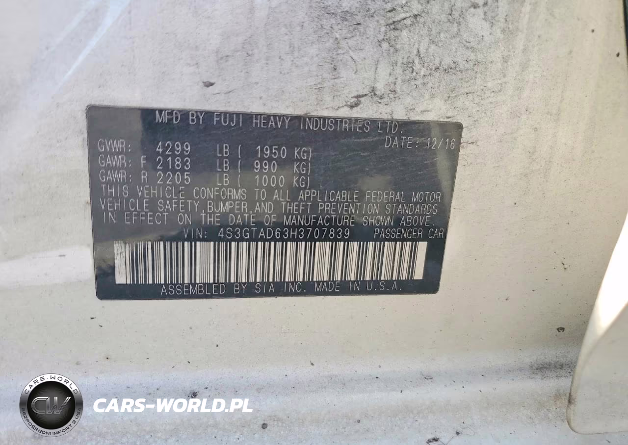 2017 Subaru Impreza Premium Plus VIN:4S3GTAD63H3707839 - 12
