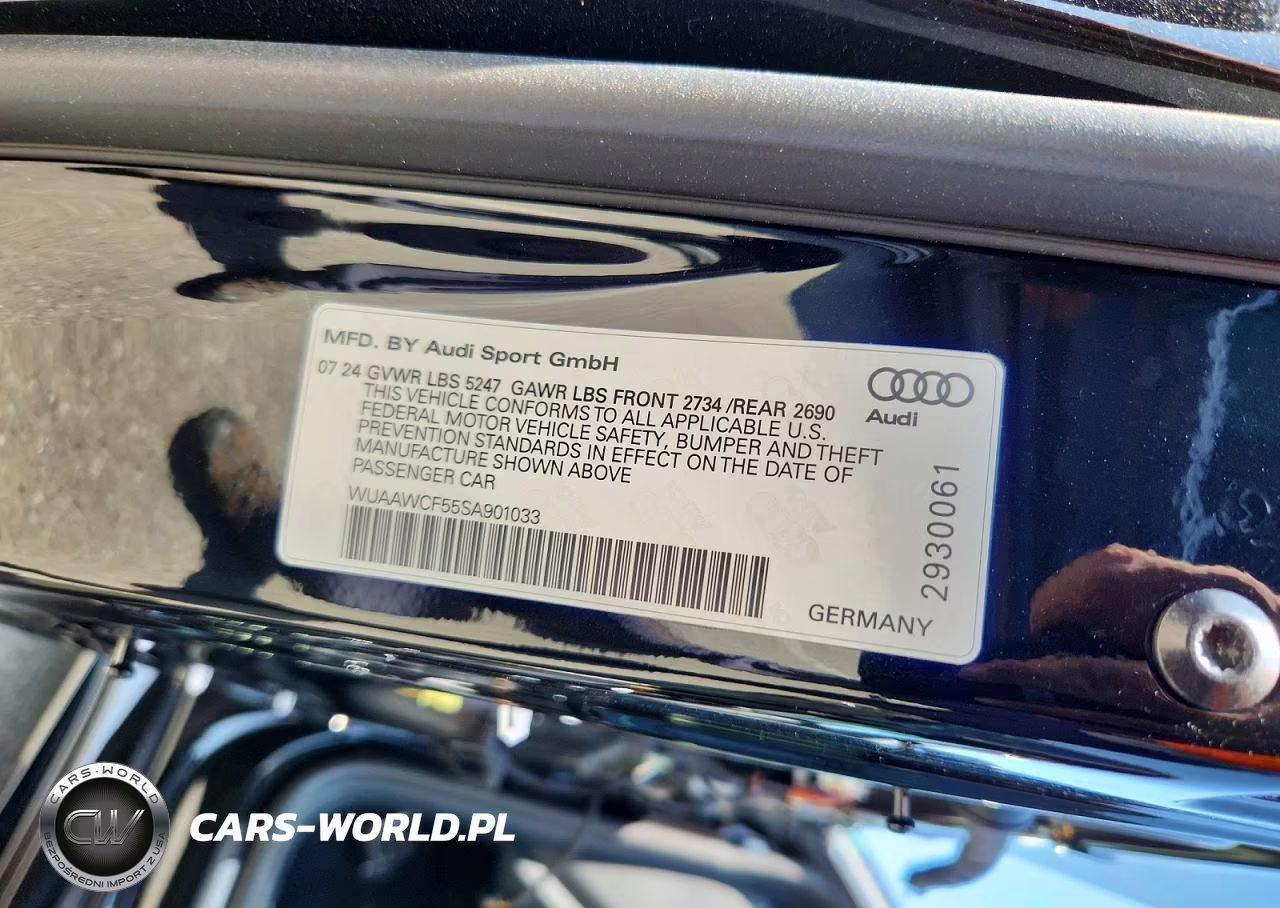 2025 Audi Rs5 VIN:WUAAWCF55SA901033 - 13