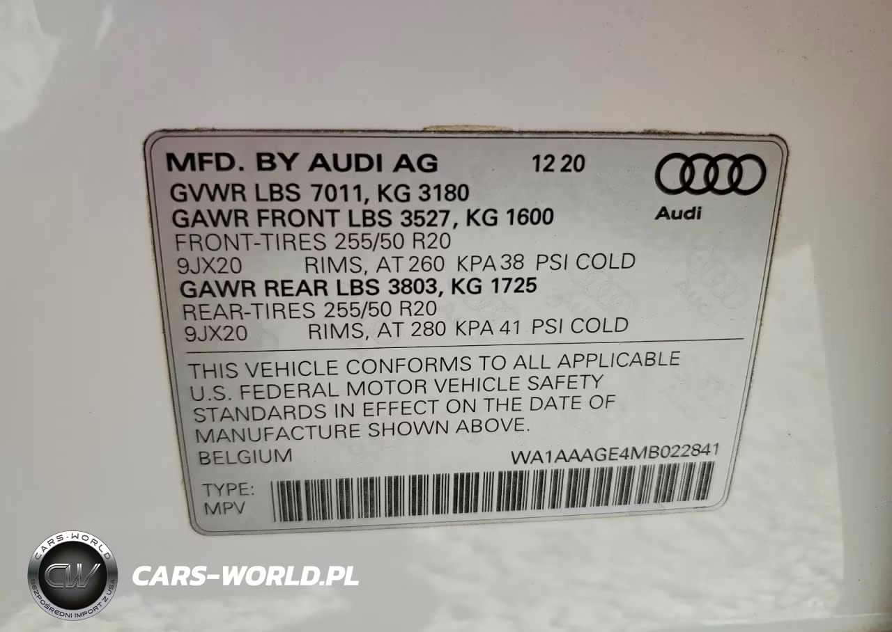 2021 Audi E-Tron Premium VIN:WA1AAAGE4MB022841 - 14