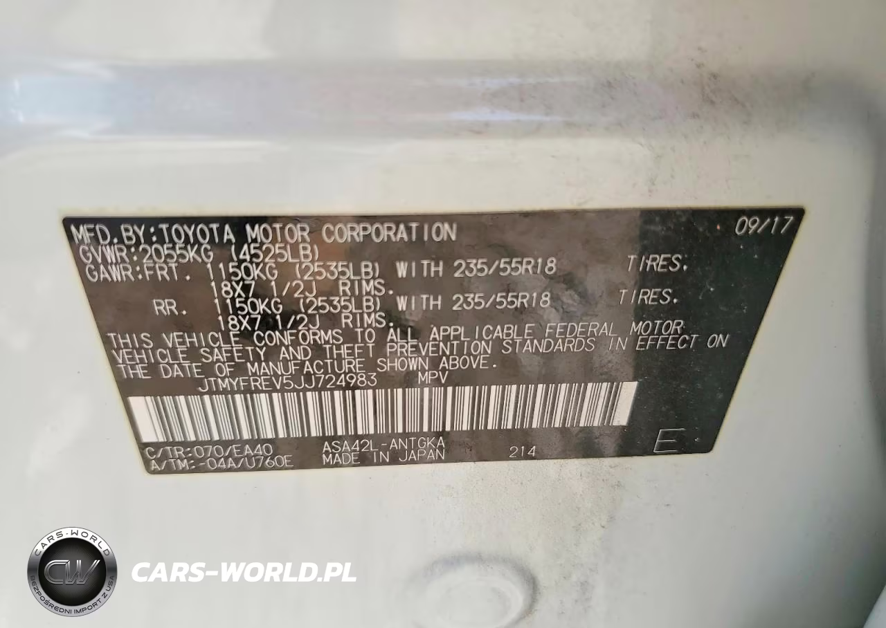 2018 Toyota Rav4 Limited VIN:JTMYFREV5JJ724983 - 13